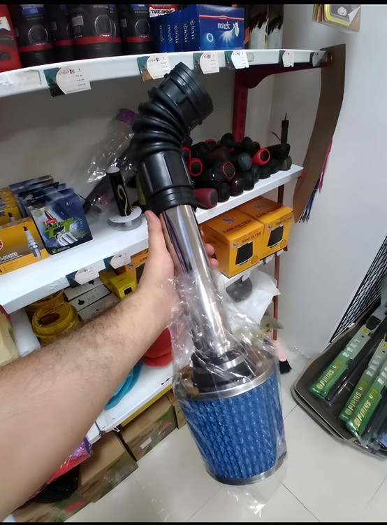 کیت مکش هوای سمند ef7 با فیلتر پارچه ای و لوله استیل